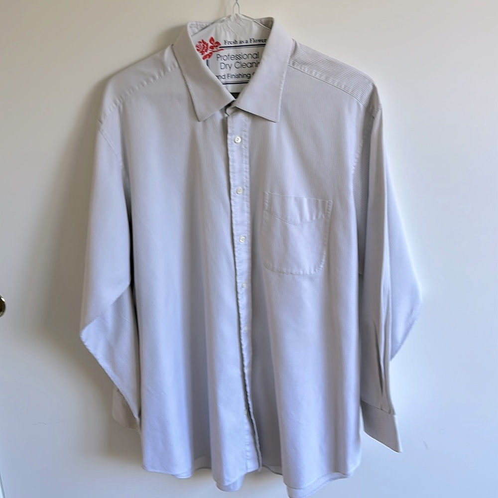 Mens Ike Behar Long Sleeve Button Down Dress Shirt